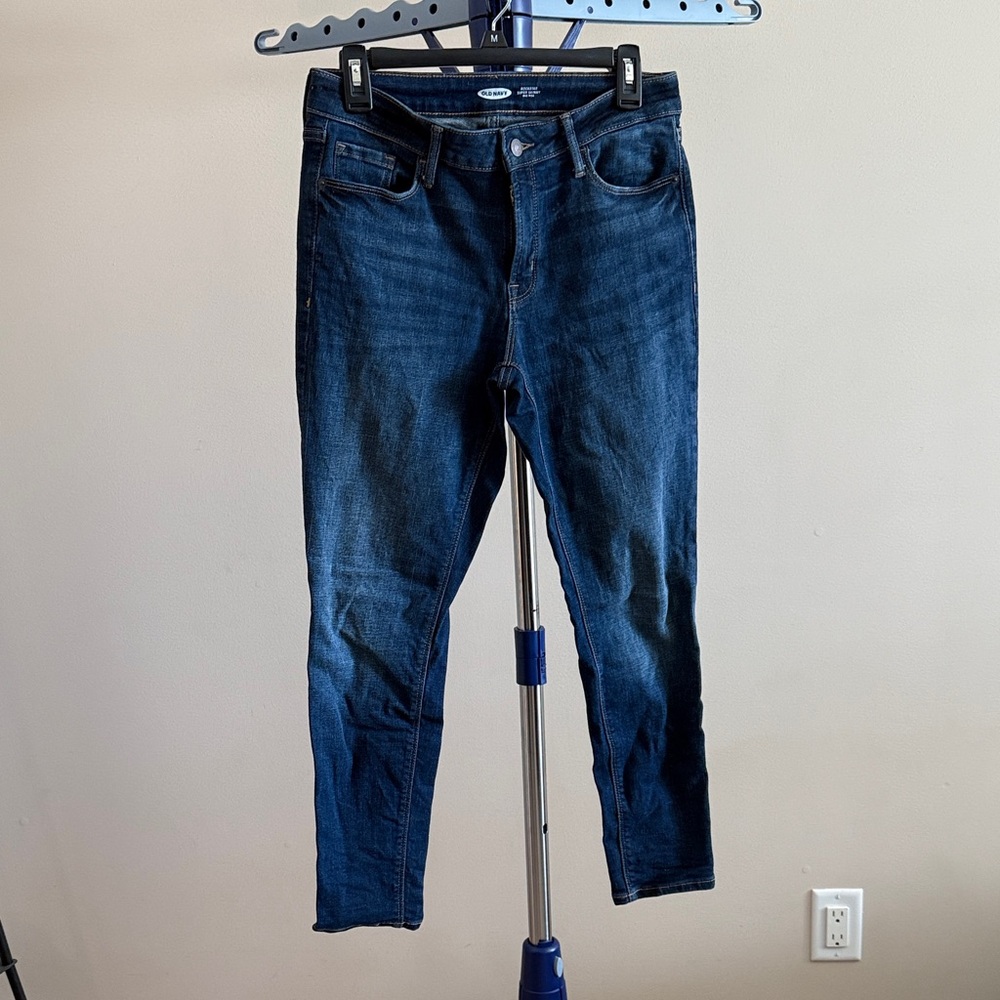 Old Navy Women's Dark Blue Rockstar Skinny Jeans